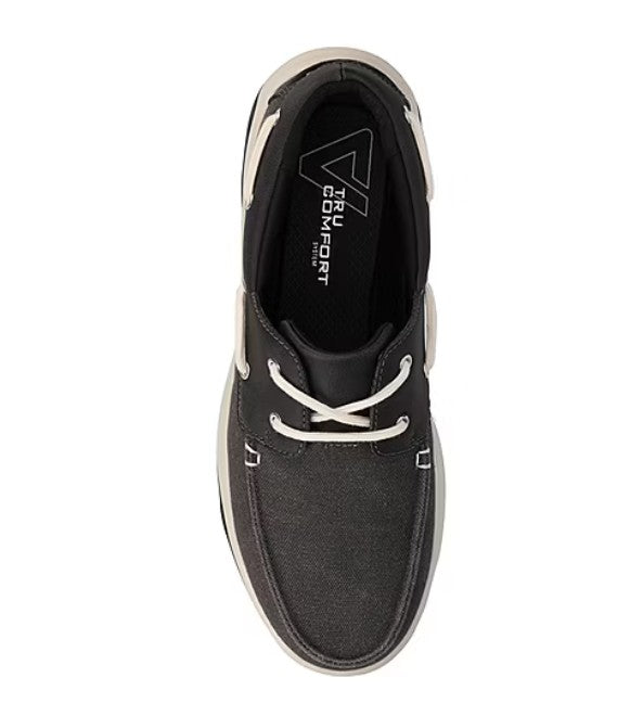 Vance Co Catamaran Mens Size 12, Round Slip-On Boat Shoes, Black