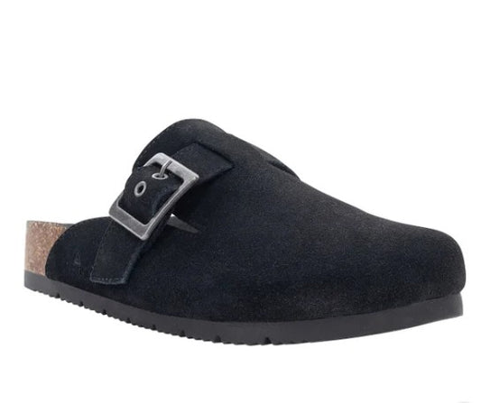 Staheekum Women Size 7, Crescent Slip-on Buckle Clogs Shoes, Black New (NO BOX)
