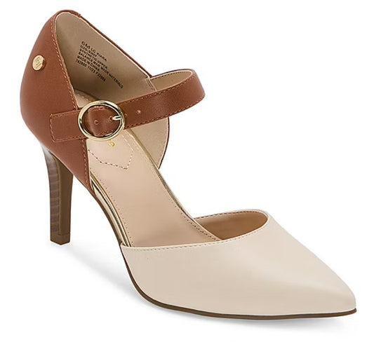 Liz Claiborne Kiara Women Size 6.5 M, Pointed Toe Stiletto Pumps. Cream Multi