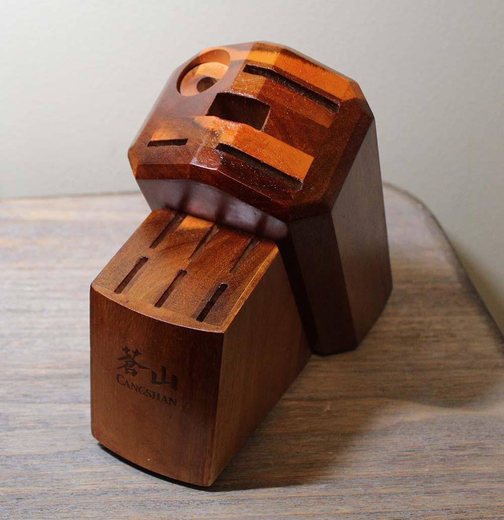 Cangshan L1 Series Acacia Wood Knife Block for 11 pieces, Pre-owned (block only)