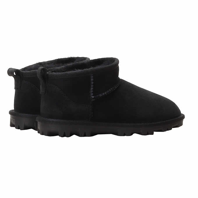 Kirkland Signature Kids Size 12 Shearling Ankle Boot, Black, New Ships without Box