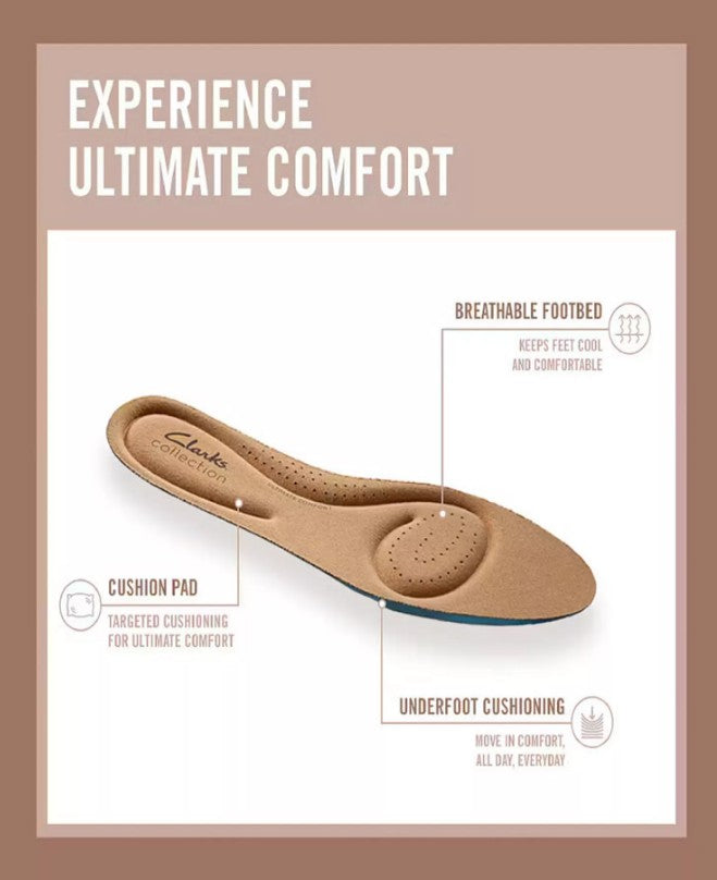 Clarks Women's Size 6, Giselle Dove Wedge Sandals, Sand Nubuck