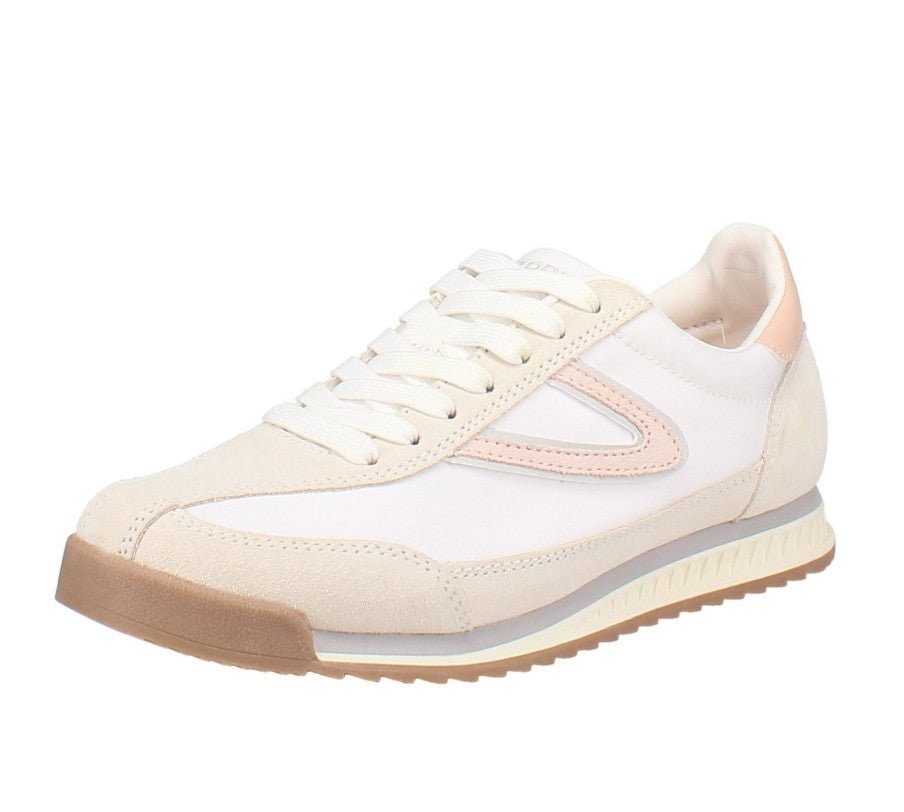 Tretorn Ladies' Size 7, Hailey Lace-Up Jogger Sneakers Shoes, White Pink