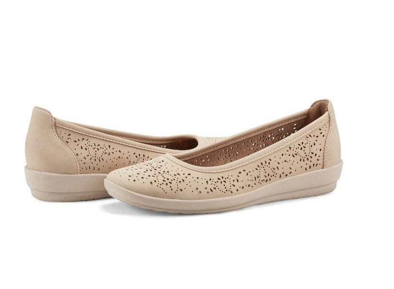 Easy Spirit Alessia Womens Size 8.5 WW, Slip-On Ballet Flats Shoes, Natural