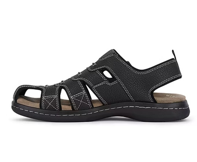 Dockers Men's Size 9 W, Searose Strap Fisherman Sandals, Black