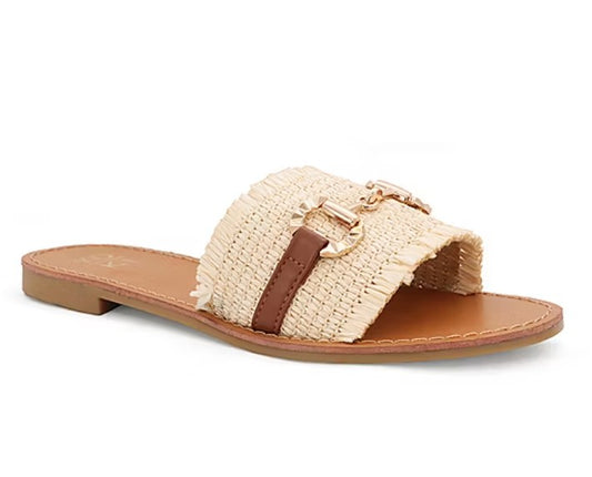 Yoki Women's Size 6.5, Karmen-20 Flat Sandals, Beige