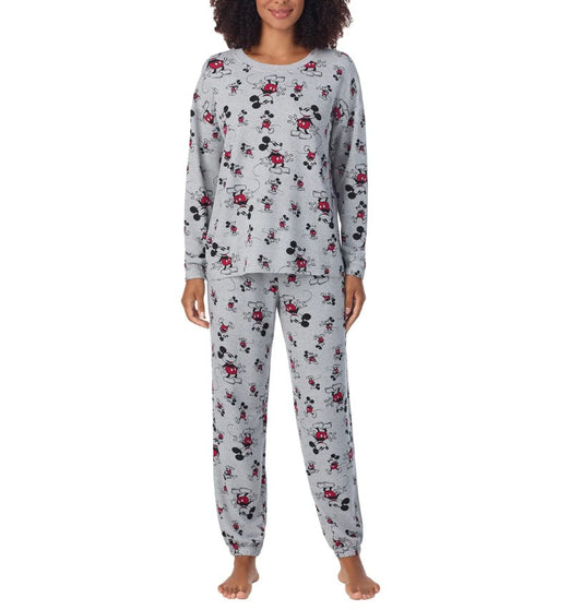 Disney Ladies' Size Large (12-14) 2-PC Fleece Pajama Lounge Set, Mickey Mouse
