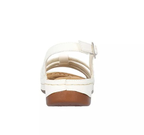 Easy Street Women Size 5 M, Kehlani Slingback Comfort Sandals, White