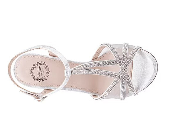 I. Miller Women's Size 9 M, Ramona Heeled Sandals Special Occasion, Silver