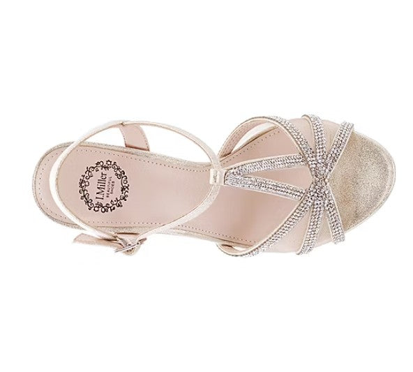 I. Miller Women Size 9 M, Ramona Heeled Sandals Special Occasion, Gold, Grade A