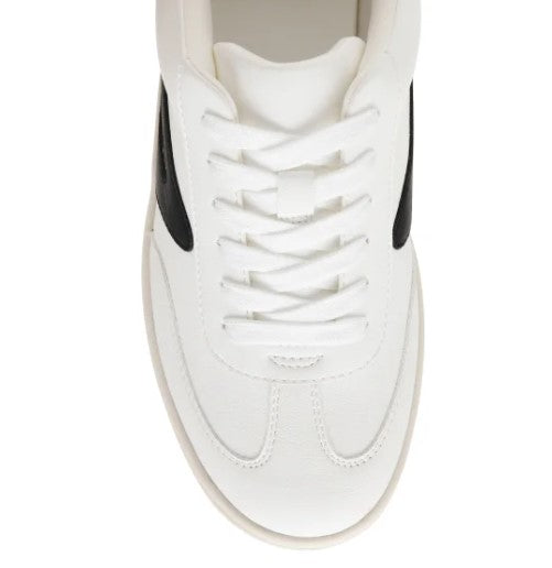 DV by Dolce Vita Ladies' Size 10 Sneaker Shoes, White/Black, Customer Return