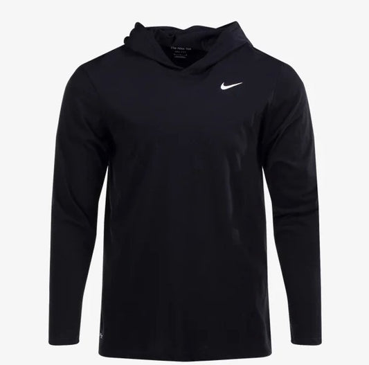 Nike Men's Size Medium Dri-FIT Training Long Sleeve Hooded Shirt, Black