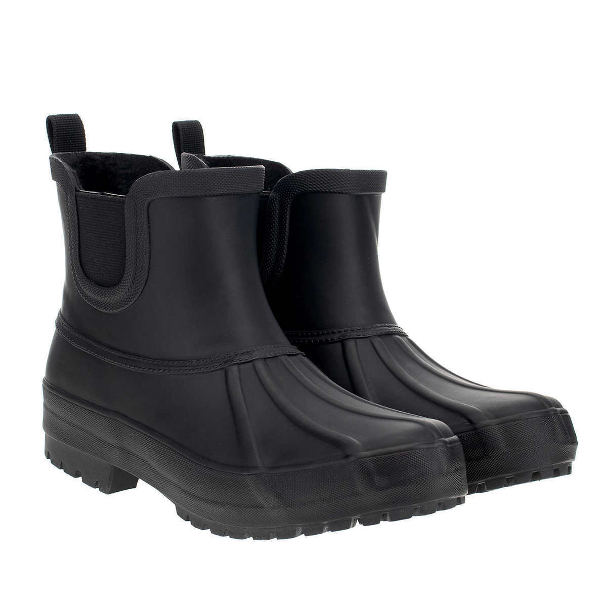 Chooka Ladies Size 8 Chelsea Rain Duck Boot, Black, Customer Return