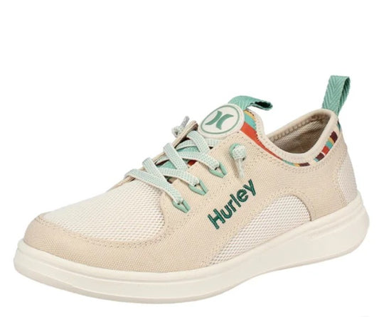 Hurley Ladies' Size 8.5 Castaic Bungee Shoes, Beige, New (NO BOX)