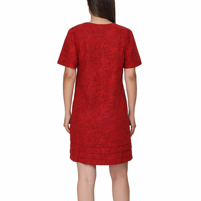 Nicole Miller Ladies' Size Small Linen Blend Dress, Red