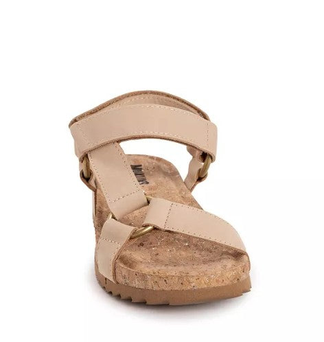 MUK LUKS Women's Size 7, Piper Hook and Loop Comfort Sandals, Khaki