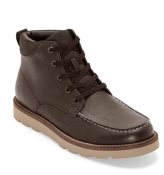 mutual weave Mens Size 8, Drew Moc Toe Lace Up Ankle Boots, Saddle (Brown)