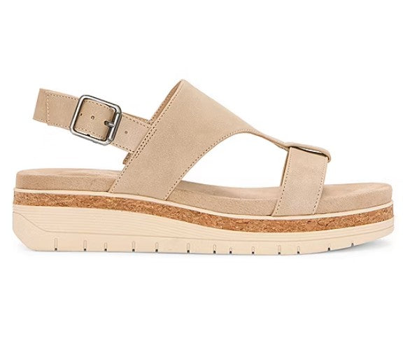 St. John's Bay Women's Size 10 M, Stanvick Slingback Flat Sandals, Sand, Grade A