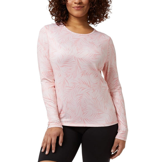32 Degrees Ladies' Size XXL, UPF 50+ Long Sleeve Sun Tee, Summer Palm Pink