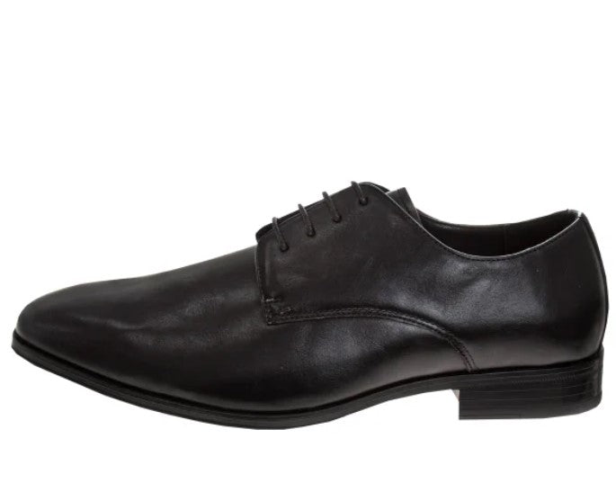 Perry Ellis Men's Size 9 Lace-up Leather Dress Shoes, Black, New in Box