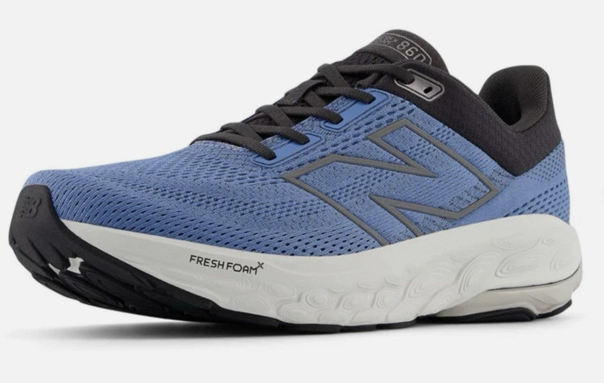 New Balance Men's Size 9, Fresh Foam X 860v14 Running Shoes, Blue Black