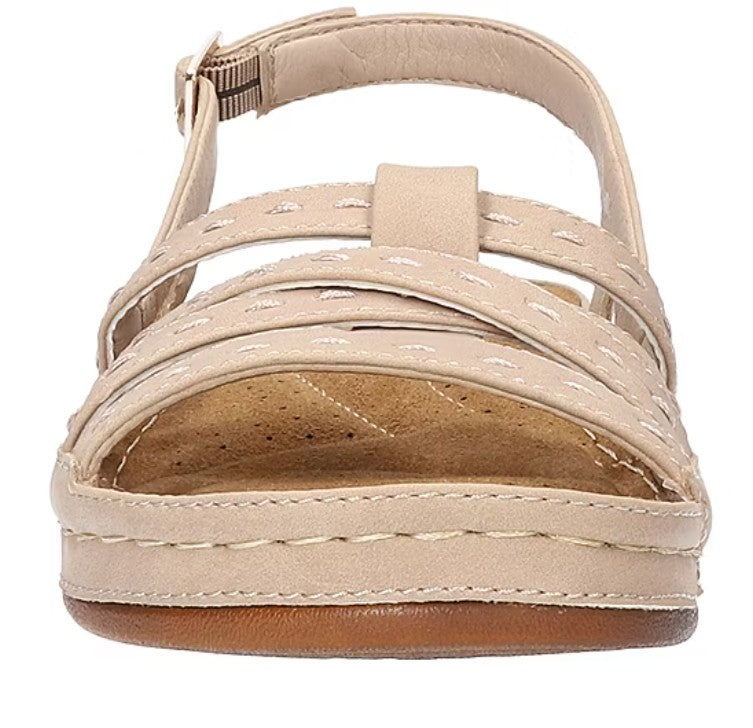 Easy Street Women Size 8.5 Wide, Kehlani Slingback Comfort Sandals, Tan