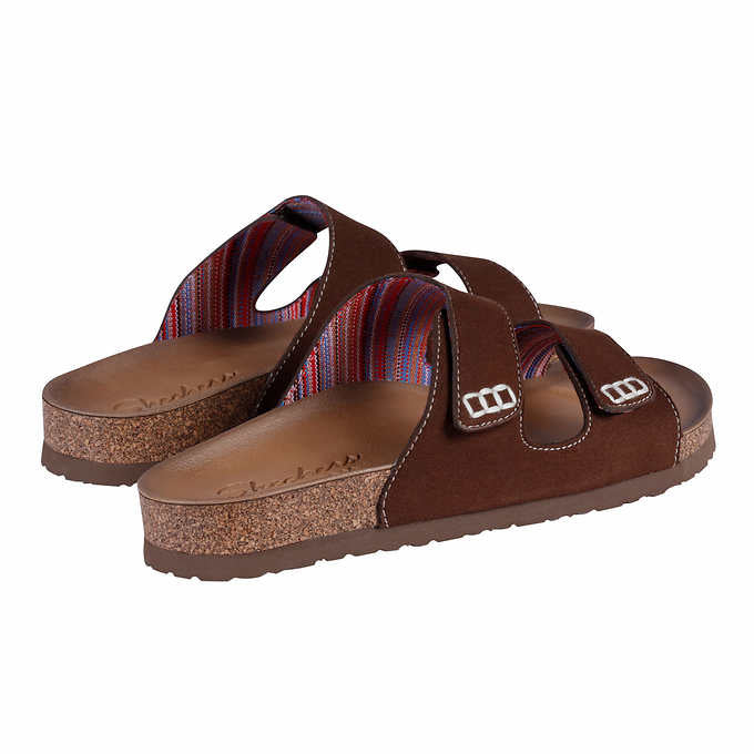 Skechers Ladies' Size 6 Two Strap Sandal, Brown (Chocolate) NEW SHIPS WITHOUT BOX