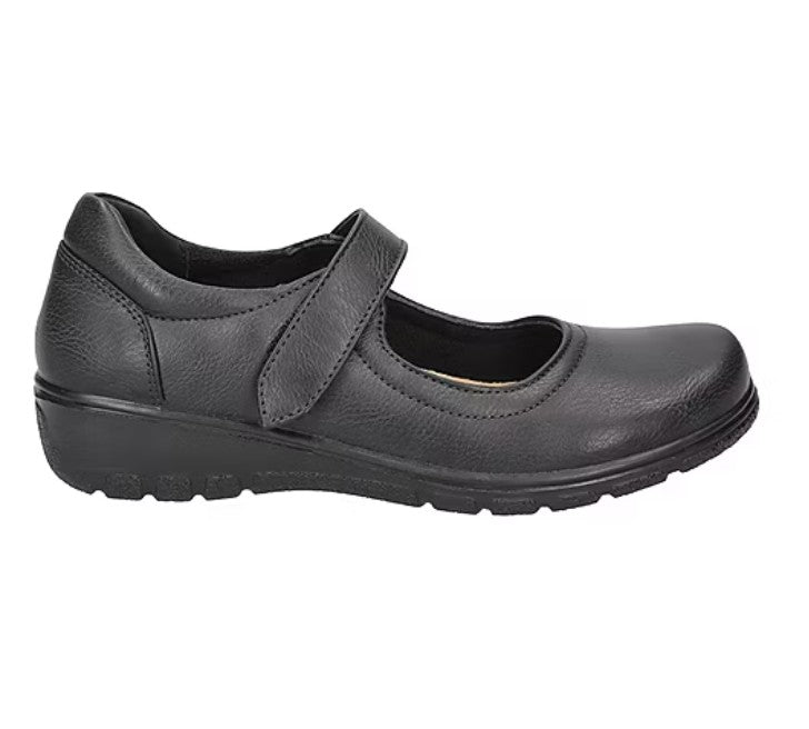 Easy Street Archer Women's Size 6.5 WW, Round Closed Toe Mary Jane Shoes, Navy