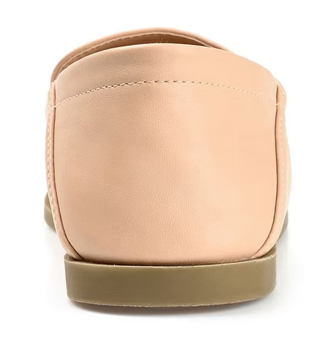 Journee Collection Corinne Womens Size 9.5 W, Moc Closed Toe Loafers, Nude