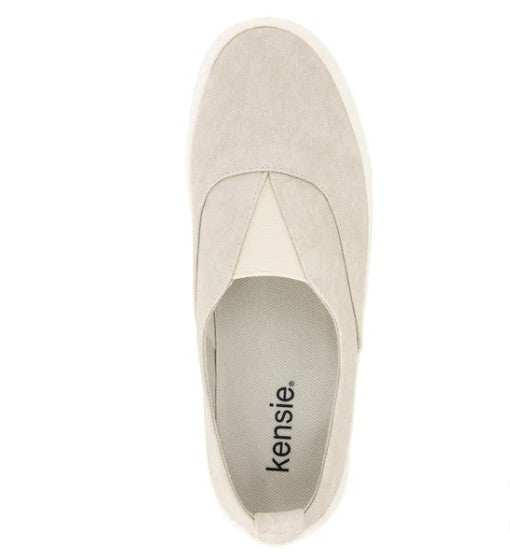 Kensie Ladies' Size 7, Salia Slip On Comfort Casual Shoes, Beige, Grade A
