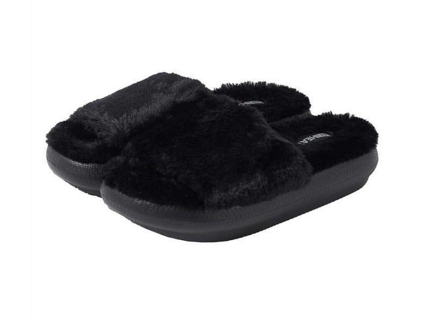 32 Degrees Heat Plush Women's Size X-Large (11/12) Cushion Slide, Black