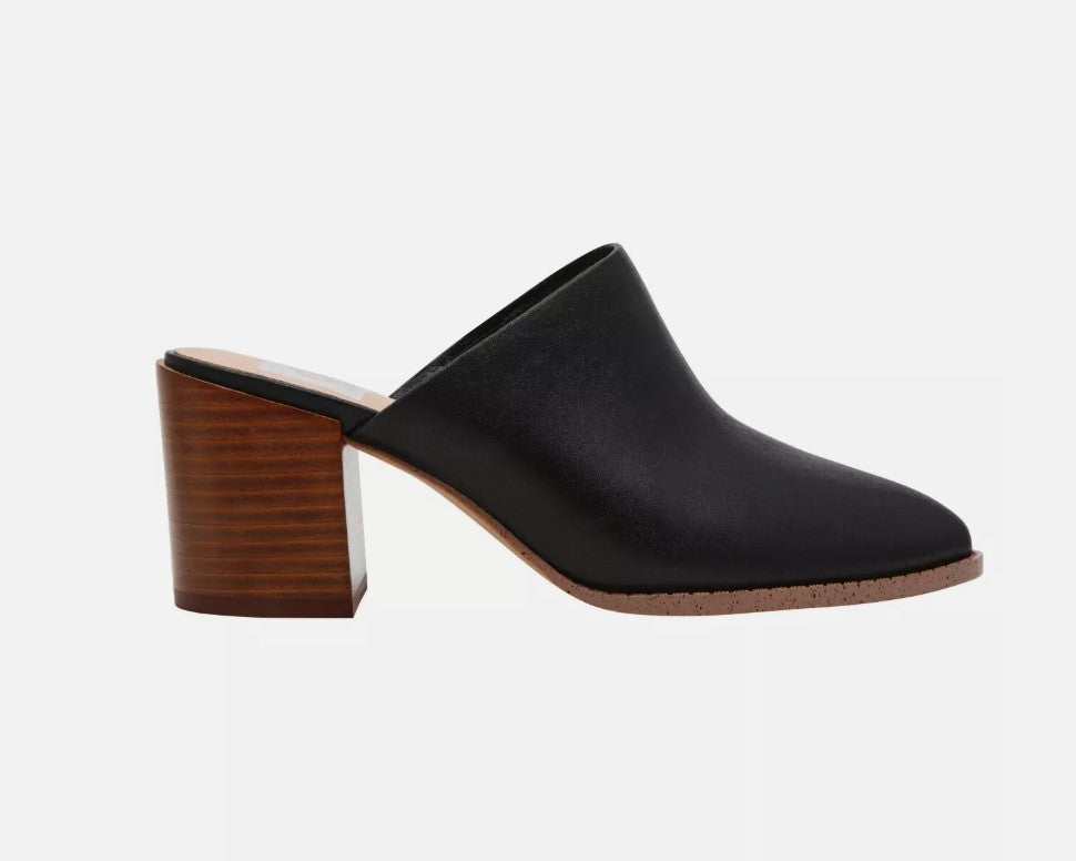 DV by Dolce Vita Ladies' Size 7 Heeled Mules Shoes, Black, New in Box