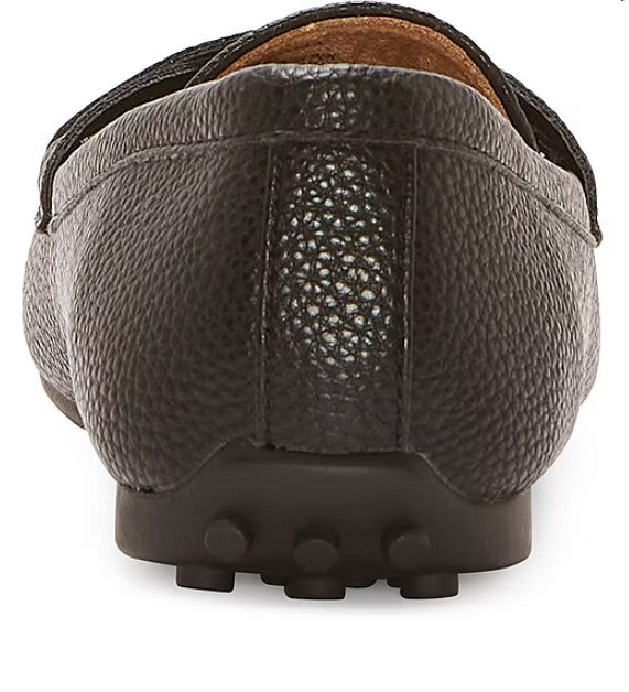 St. John's Bay Women's Size 8 Wide, Comox Moc Toe Slip on Loafers, Black Pebble