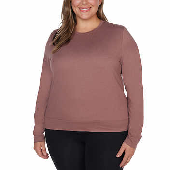 Lukka Lux Ladies' Medium (8-10) Long Sleeve Active Top, 2-pk Oregano/Terracotta