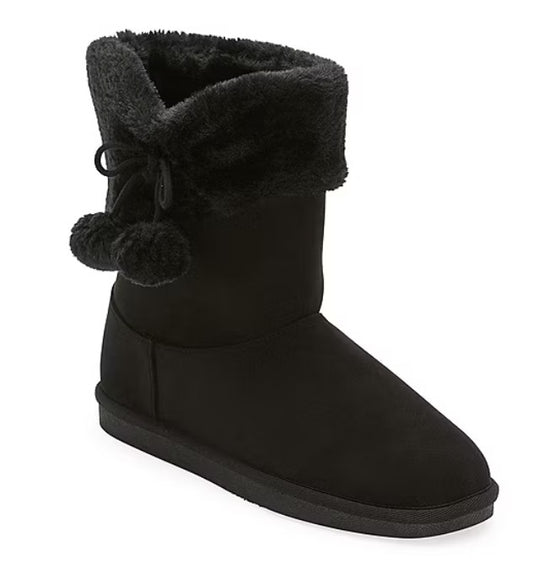Thereabouts Little Kid Size 13, Girls Willa Faux Fur Lined Winter Boots, Black