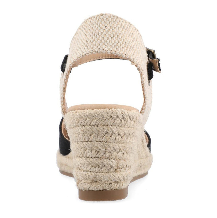 Journee Collection Women's Size 9, Comfort Foam Ashlyn Wedge Sandals, Black