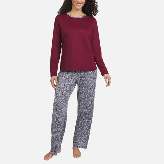 Lands' End Ladies Size Small (6-8), 2-piece Pajama Set, Red