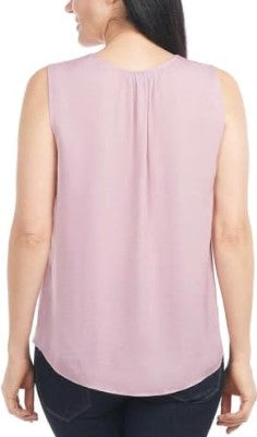 Hilary Radley Ladies' Size XS (0-2) Sleeveless Blouse, Soft Plum (Purple)