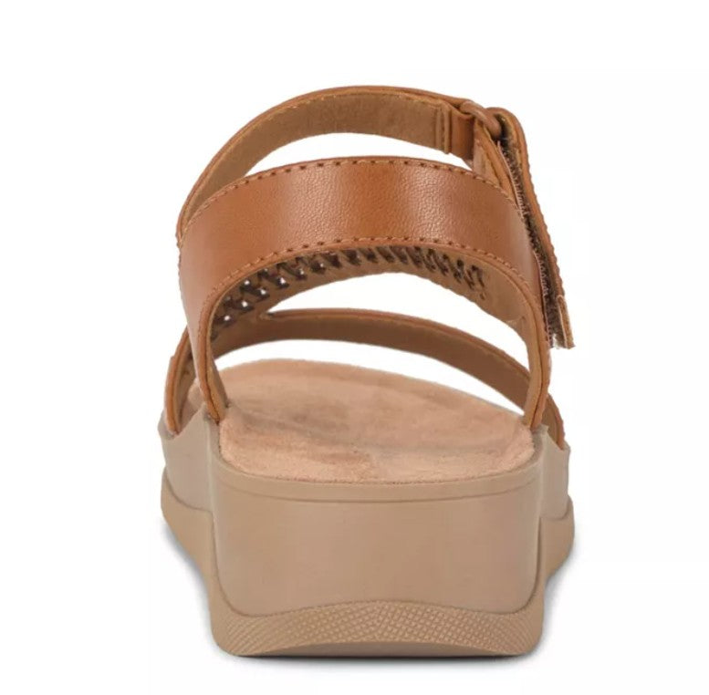 Baretraps Women Size 8 M, Frolick Asymmetrical Wedge Sandals, Dark Caramel Brown