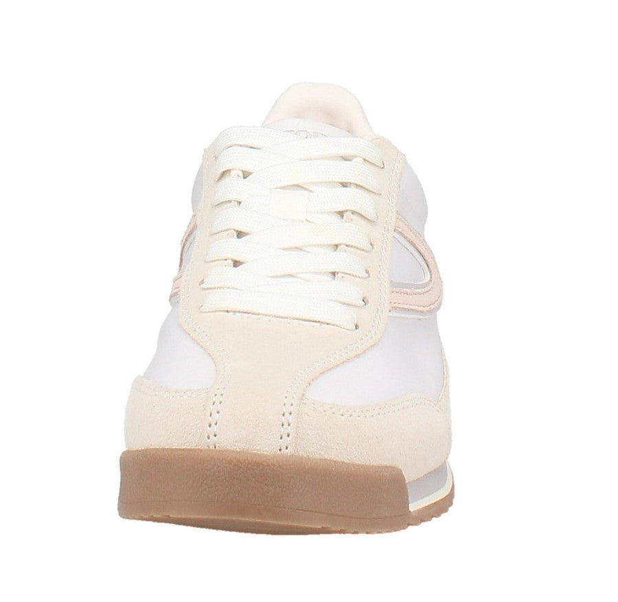 Tretorn Ladies' Size 7, Hailey Lace-Up Jogger Sneakers Shoes, White Pink