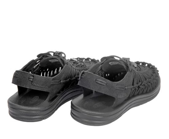 KEEN Men's Size 12, Uneek Traction Sandals Bungee Cinch, Black, New in Box