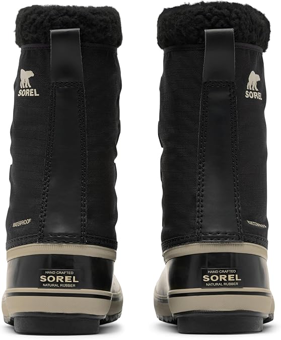 SOREL Men's Size 13, 1964 Pac Nylon Waterproof Boots, Black/Ancient Fossil