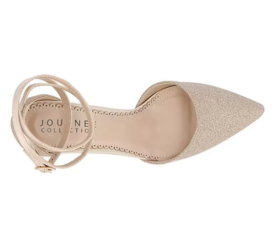 Journee Collection Luela Women's Size 6, Pointed Stiletto Dress Pumps, Rose Gold