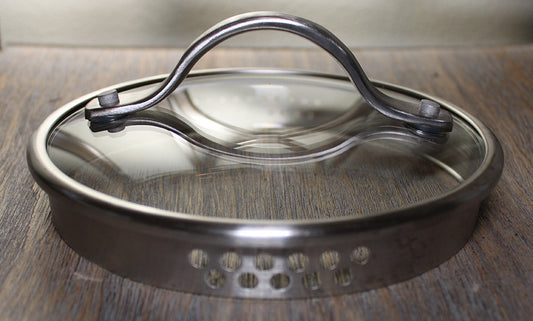 Kirkland Signature Tempered Glass Straining Lid for 6 in Saucepan, Pre-owned