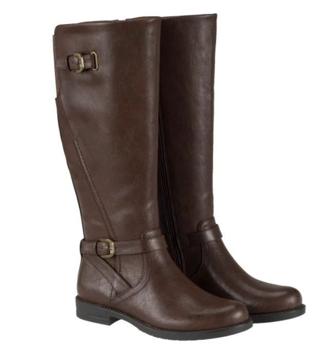 Baretraps Ladies' Size 10, Cassidy Faux Leather Riding Boot, Brown New in Box