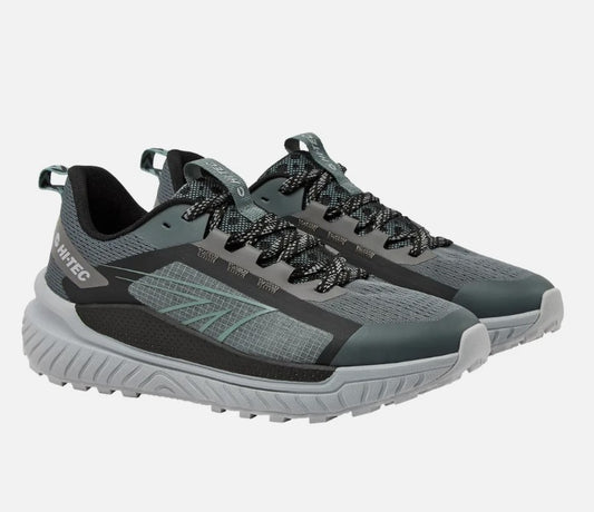 Hi Tec Men's Size 10, Lace-up Athletic Trail Shoes, Castle Rock Black, Grade A