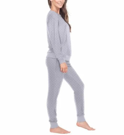 Honeydew Ladies' Size Large (12-14), 2-PC Pajama Set, Winter Sky Dot (Purple)