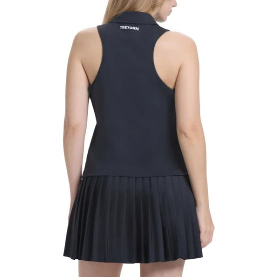 Tretorn Women's Size Medium (8-10) Sleeveless Polo Top - Built in Bra, Black