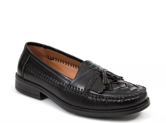 Deer Stags Men's Size 9 W, Herman Kiltie Tassel Comfort Dress Loafers, Jet Black