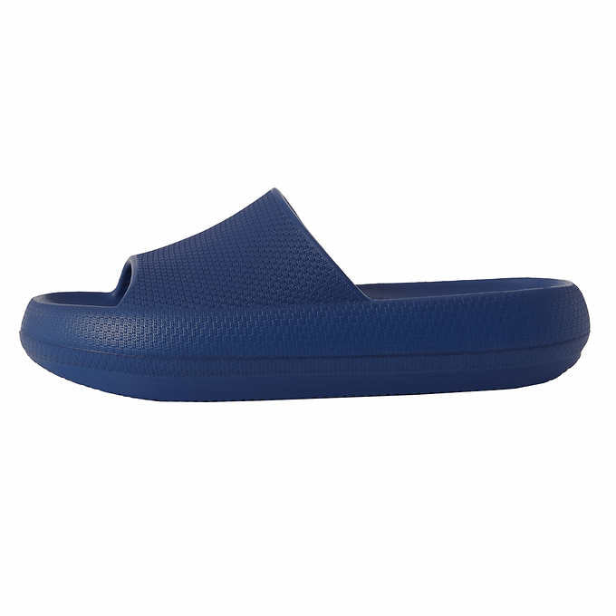 32 Degrees Women's Size Small (6-7) Cushion Slide Shower Sandal, Navy